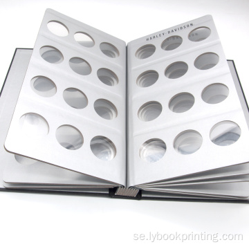 Hardcover Coin Collection Poker Chips Holder Book